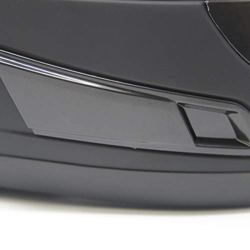 Motorcycle Street Sport Bike Helmet Full Face Helmet FF98 2 Visors Comes with Clear Shield and Free Dark Tinted Shield (Matt Black, M)