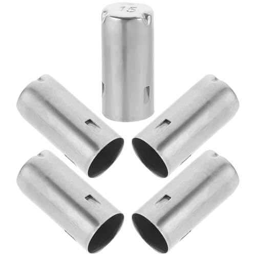 WRITWAA Tapones para Tubos de Ensayo de Acero Inoxidable 304 15 MM Pack de 5 Unidades Accesorios para Laboratorio Resistentes y Compatibles Tubos de Acero