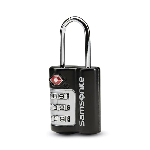 Samsonite 3-Dial Combination Lock, TSA Approved Travel Lock, Black