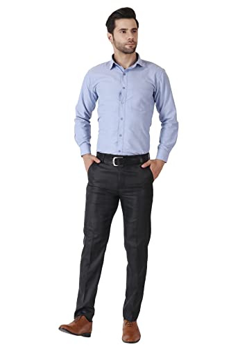 Image of MALENO Men's Polycotton Slim Fit Checkered Trouser |Trousers for Office, Party | Men Formal Pant