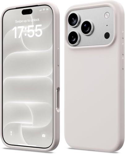 Image of DIZORO Compatible with (iPhone 18 Pro Max Case)(2026), Liquid Silicone 3 Layers Full Covered Soft Gel Rubber Phone Case,Shockproof Protective Cover with Anti-Scratch Microfiber Lining-Stone Grey
