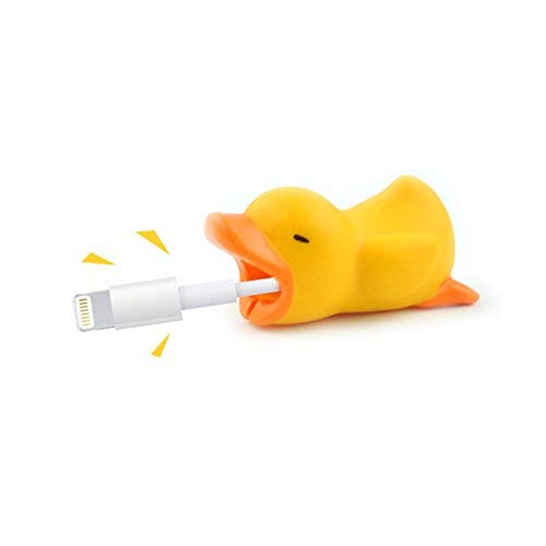 The Original Cable Capper (Duck) | Adorable Animal Bite Cable Protector Cable Bite Chomper Protector Accessory Cable Buddies | Compatible with iPhone Cables and Chargers