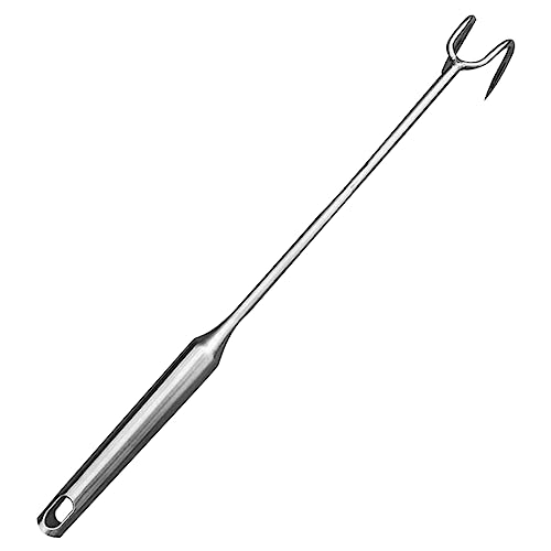 IWOWHERO BBQ Grilling Hook Daily Use Meat Hook Professional Pork Hook Stainless Steel Pork Hook Easy to Use Cle