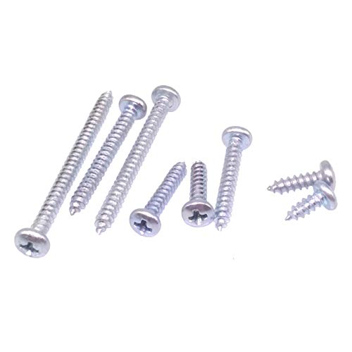 Kit surtido de 160 tornillos para madera Yodaoke #4 Zinc Phillips Pan Head miniatura 4