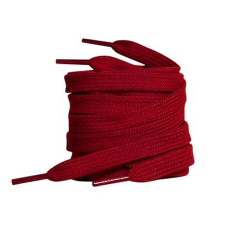 XIANMY Cordones planos para zapatos de 8 mm, reemplazos de cordones deportivos para tenis, zapatos deportivos, zapatos casuales, botas, 140 cm, Red, 140
