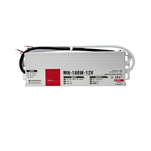 Pilote LED IP67 anti-scintillement, transformateur alimentation découpage 240V CA 12V 100W