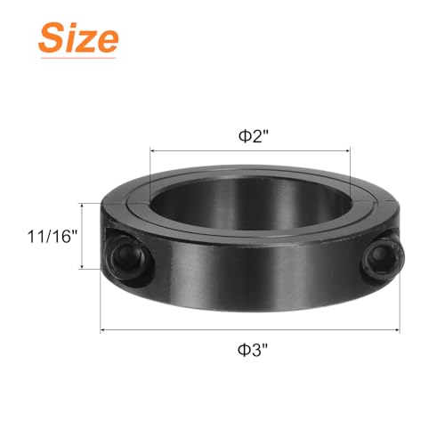 Uxcell A24012900UX0784 4Pcs Double Split Clamp-On Shaft Collar thumb #1