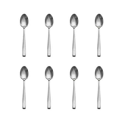 EIUBUIE 8 Pieces Personalized Teaspoons Set, Custom Text Engraved Spoons Silverware, Premium Stainless Steel Dessert Spoons, Durable Small Spoons, 6.77 Inch Teaspoons, Dishwasher Safe