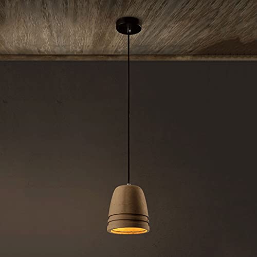 Lustre suspendu en béton gris mini lampe de plafond E27 réglable style loft