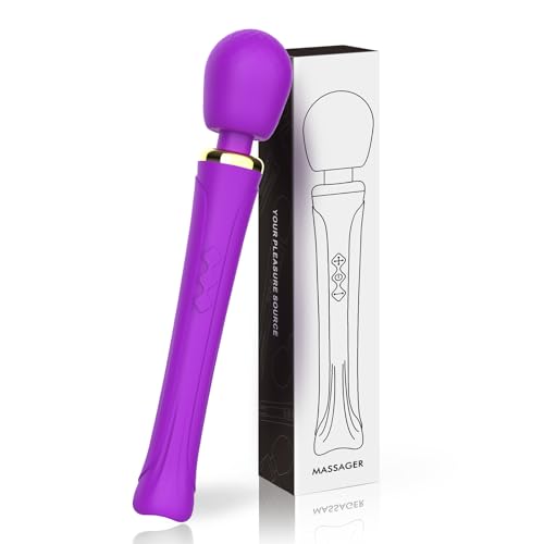 Smmgqeee Rechargeable Personal Wand Massager - Travel - Quiet - Handheld Cordless Massager Relax Body Muscles - Perfect Back Legs Hand Pains and Sports