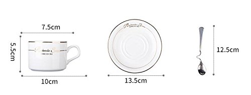 YBK Tech Euro Stile Tazza & Piattino Impostato Arte Osso Cina Ceramica