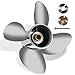 YOUNG PROPS 15 1/4x24 Stainless Steel Outboard Boat Propeller for Mercury Engines 135-300 HP 15.25x24 Prop Hub Kits Included 4-Blades 15 Tooth RH