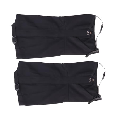 COOLHIYA Lightweight Low Ankle Gaiters Protective Snowproof Outdoor Foot Covers for Hiking Camping Fishing Black Adult Gaiters with Metal Hooks for Sand and Thorn Prevention