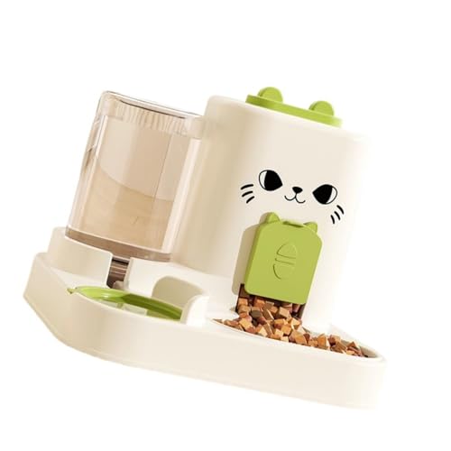 ステンレス鋼の取り外し可能なペットフード料理統合ウォーターディスペンサーボトルアンチスリップフィートアンチスピルドッグキャットボウル自動ペットフィーダーと水噴水