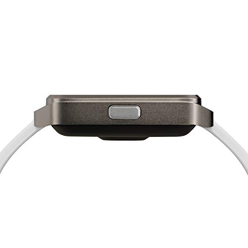 Iconnect By Timex Tw5M31400 Classic Square Silver-Tone Smartwatch, White Silicone Strap #TOP1