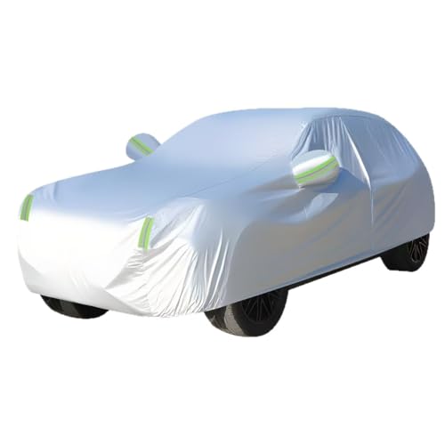 Thick Waterproof Oxford Fabric with Soft Cotton for SUV car Cover, Universal 6 Layers Outdoor Sunshield, Snow Proof, UV and Scratch Proof, Bird Droppings (Sliver, YL Fits SUV up to 181' to 191')