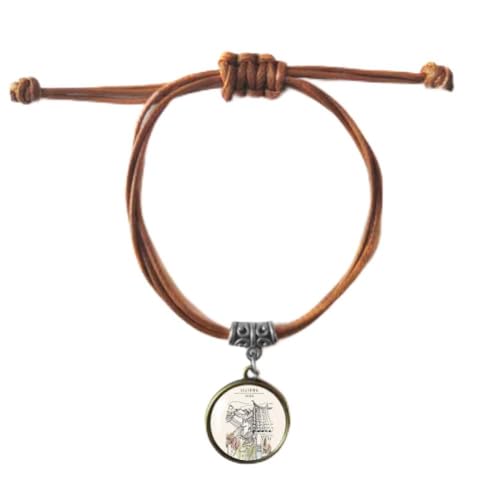 Bracelet Lijiang en cuir véritable et corde tressée pour couple