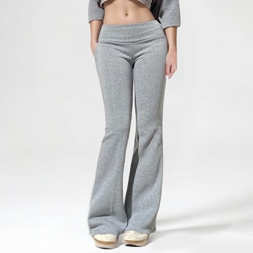 Pantalon large plissé fluide et uni de style décontracté
