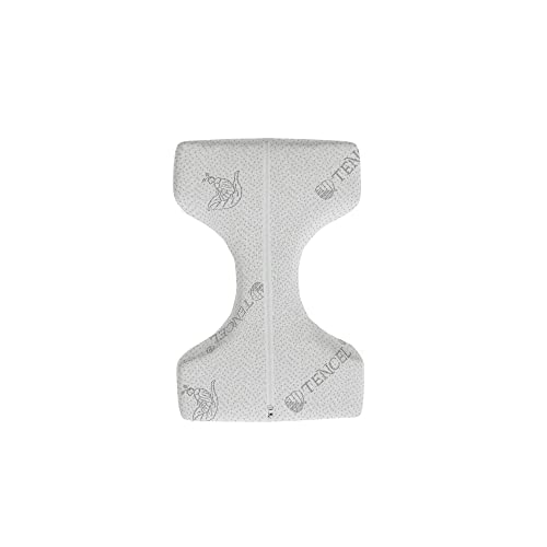 MB HOME ITALY Cuscino Posturale Tencel Grigio Chiaro 30x23x12 cm