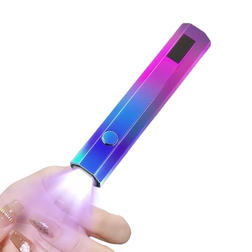 Luz UV de mano para uñas, luz de curado de gel de mano con pantalla LED, secado rápido UV, para salón de manicura, hogar, spa, viajes, viajes diarios al aire libre