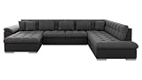Mirjan24 Eckcouch Ecksofa Niko Bis, Design Sofa Couch mit Schlaffunktion und Bettkasten U-Sofa Farbauswahl Wohnlandschaft vom Hersteller (Ecksofa Links, Soft 020 + Majorka 03)
