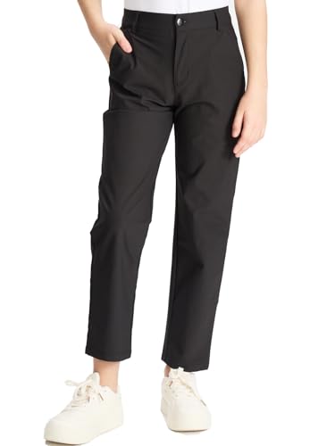 Image of DEVOROPA Youth Boy's Golf Pants Quick Dry Athletic Chino Flat Front Pants Kids School Uniform Clothes