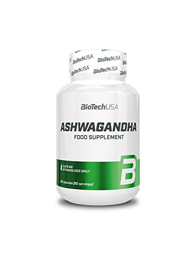 BioTechUSA Ashwagandha | Ashwagandha-Wurzel-Extrakt-Kapseln | Immununterstützung & Stressabbau | 60 Kapseln