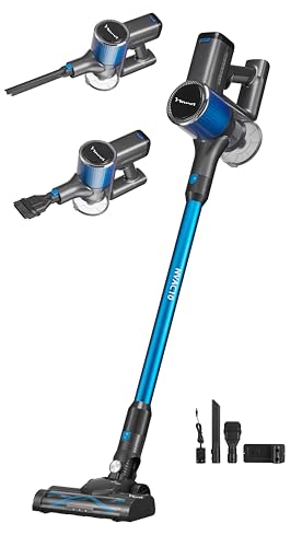 NARVI | Aspiradora Vertical inalámbrico | Azul y Negro, 250W, 0.6L, 2.2kg | Batería extraíble, Filtro HEPA, Cepillo motorizado | Limpieza en Todos los Suelos NARVI | Aspiradora Vertical inalámbrico | Azul y Negro, 250W, 0.6L, 2.2kg | Batería extraíble, Filtro HEPA, Cepillo motorizado | Limpieza en Todos los Suelos