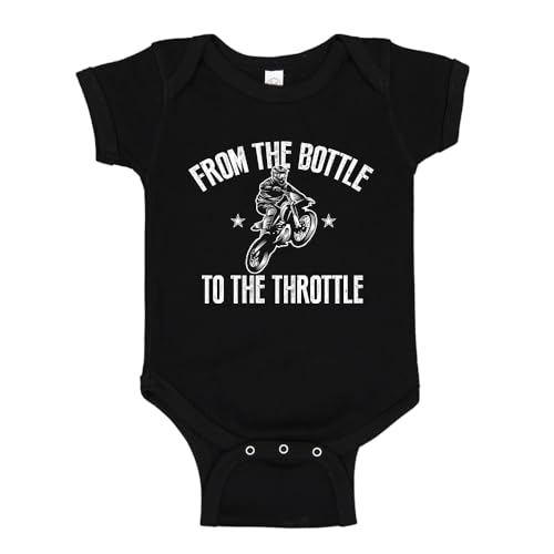 Image of Motocross From The Bottle To The Throttle Dirt Bike Baby Bodysuit/Toddler T-Shirt For Future Rider