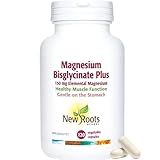New Roots Herbal - Magnesium Bisglycinate Plus, 120 Capsules - 150mg Elemental Magnesium with L-Taurine Supplement - Magnesium Bisglycinate Chelate -Healthy Bones, Healthy Teeth & Muscle Cramps Relief