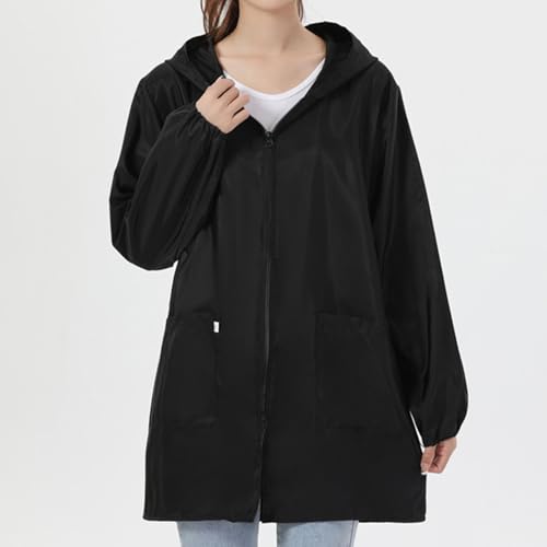 Chaqueta softshell para mujer con capucha ajustable impermeable y bolsillos para otoño 2