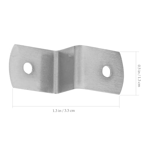 Image of Angoily Z Shape Photo Frame Fasteners 100Pcs Heavy Duty Iron Canvas Clips with Screws for Tabletop Frame Connection 1.18X0.51X0.43 Inch Picture Framing Supplies