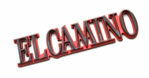 Image of 2Pcs Fit for 1978-1987 El Camino Quarter Panel Emblem 3D Badge Nameplate Letter Replacement for El Camino (Red)