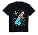 Niños 4 Años Cumpleaños Niño Cohete Lunar Nave Espacial Camiseta