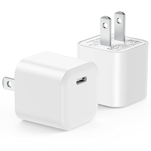 USB C Charger Block, Agtray 2-Pack Mini Type-C 2.4A Fast Charging Wall Plug Box Small iPhone Charger...