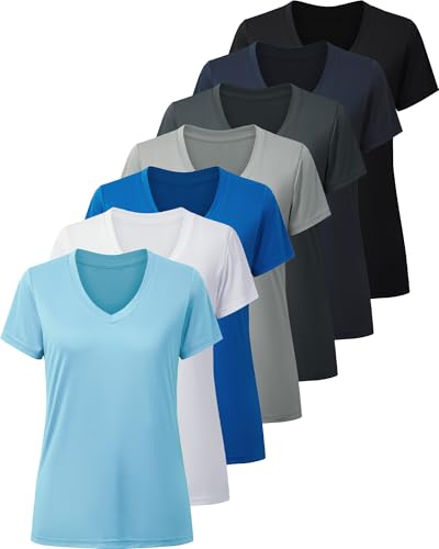 Image of BALENNZ Workout Shirts for Women, Moisture Wicking Quick Dry Active Athletic Women's Gym Performance T Shirts