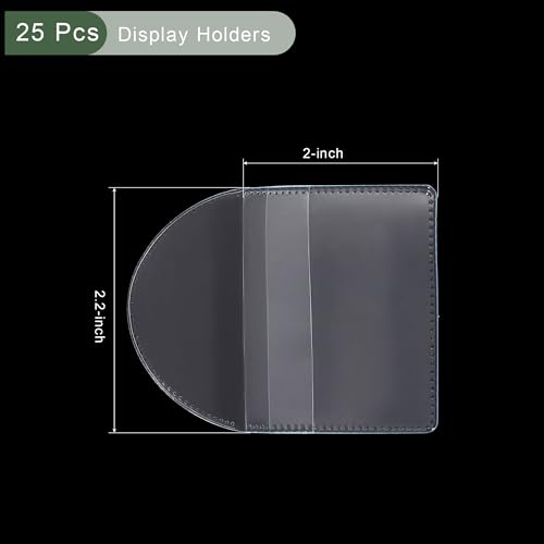 YOKIVE 25 fundas para monedas plástico transparente 2.2 x 2 pulg miniatura 2