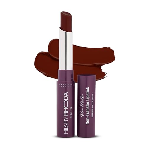 Image of Hilary Rhoda Pro Matte Non-Transfer Lipstick | Waterproof & Smudge-Proof | 12-Hour Long Stay | 24 Shades Available | Highly Pigmented Matte Finish Lipstick | 2g - (Nude Mouve | Shade 05)