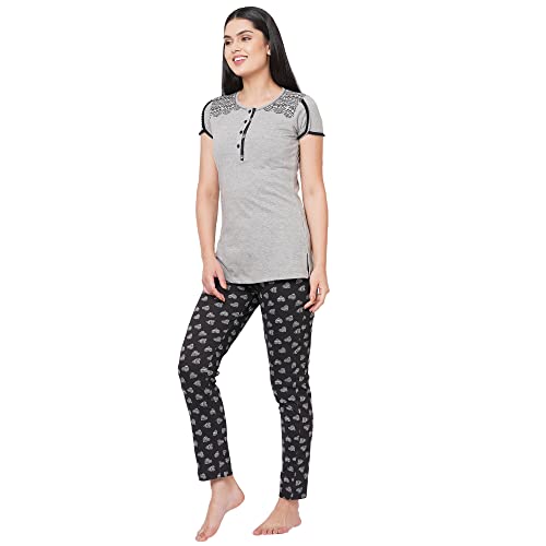 Image of Sweet Dreams Women's Cotton Printed Night Suit Set