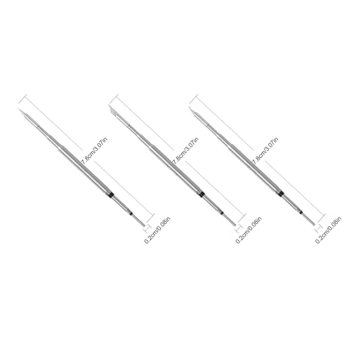 Image of ViaGasaFamido 3PCS Soldering Iron Tip Replacement Straight Curved Small Blade Tip Copper for SUGON A9 210 T21 210 Soldering Station Tool with Storage Box