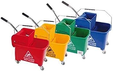 Mobile Mop Bucket and Wringer, 20 L, Green