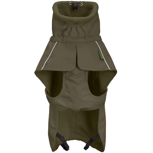 HUNTER Hundemantel NORDBY, Farbe: Oliv, wasserdicht, warm gefüttert, reflektierend, ideal für Outdoor-Abenteuer, schützt vor Kälte & Nässe, maschinenwaschbar, Größe: 35