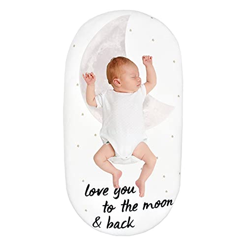 Fatu Fashion Moses Basket Baby Sheet Bassinet Set 2 Pack Sheet Cradle Fit For Halo Bassinet Swivel Sleeper Fitted Hourglass Bassinet Mattress Sheet (White) #TOP5