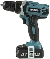 Parafusadeira e Furadeira Wesco WS2972 18V com Bateria 1.3Ah – Mandril 10mm, 21+1 Torques, Velocidade Variável, Luz LED, Carregador Bivolt