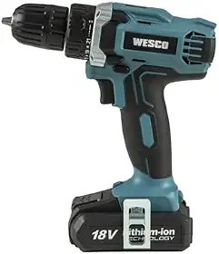 Parafusadeira e Furadeira Wesco WS2972 18V com Bateria 1.3Ah – Mandril 10mm, 21+1 Torques, Velocidade Variável, Luz LED, Carregador Bivolt