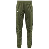 Kappa - Pantaloni Tuta, Uomo, Verde, Poliestere, Sport Street, 222 Banda Rastoria Slim, Taglia: XS
