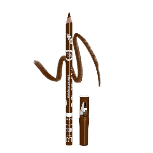 Image of Colors Queen Eye & Lip Liner Pencil with Sharpener | Long Lasting & Smudge Proof Lip Liner | Matte Finish, Rich Color Payoff Sharpenable Pencil (Brown)