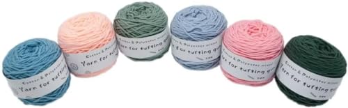 Hilo de tejer multicolor de 100g para alfombras de salón decorativas 3