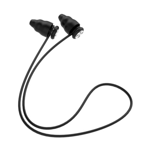 HOODANCOS 隔音睡眠耳塞 ブラック シリコン製 着け心地快適 高性能ノイズキャンセリング 耳保護プラグ 旅行 勉強 仕事用 コード付き 繰り返し