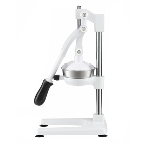 Exprimidor de naranjas doméstico de calidad comercial - Exprimidor manual de frutas - Base de ventosa antideslizante de hierro fundido y acero inoxidable - Apto para hoteles, restaurantes, fruterías